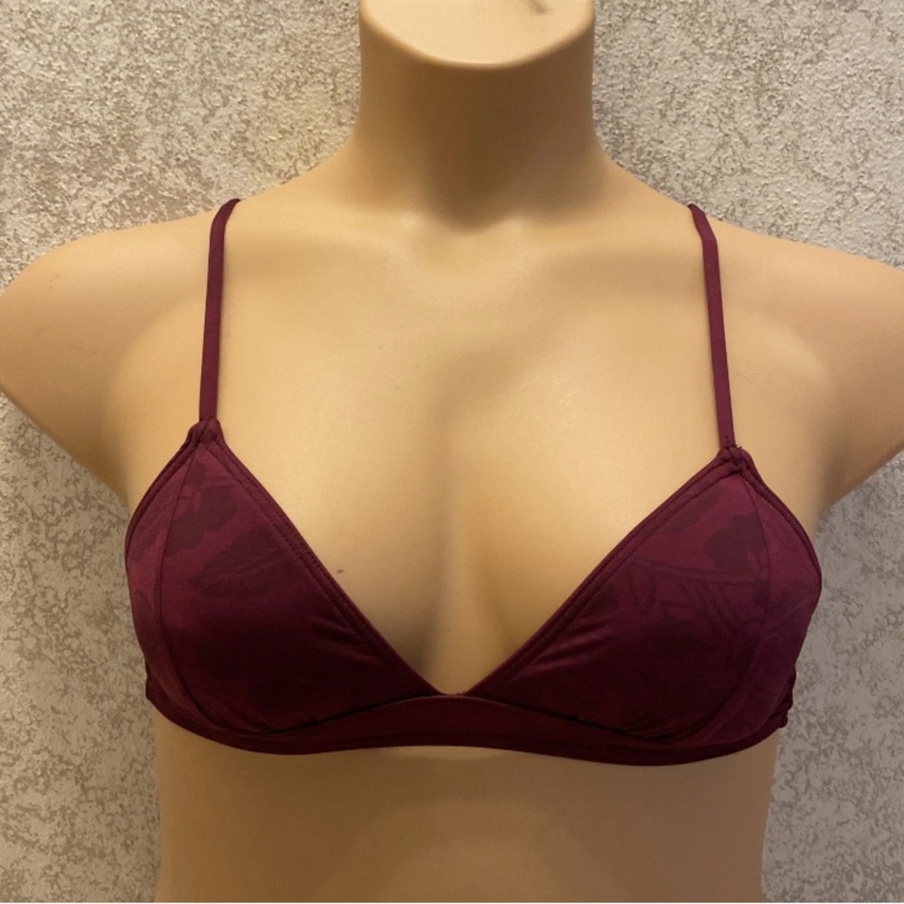 The Bikini Lab Burgundy Triangle Bikini Top